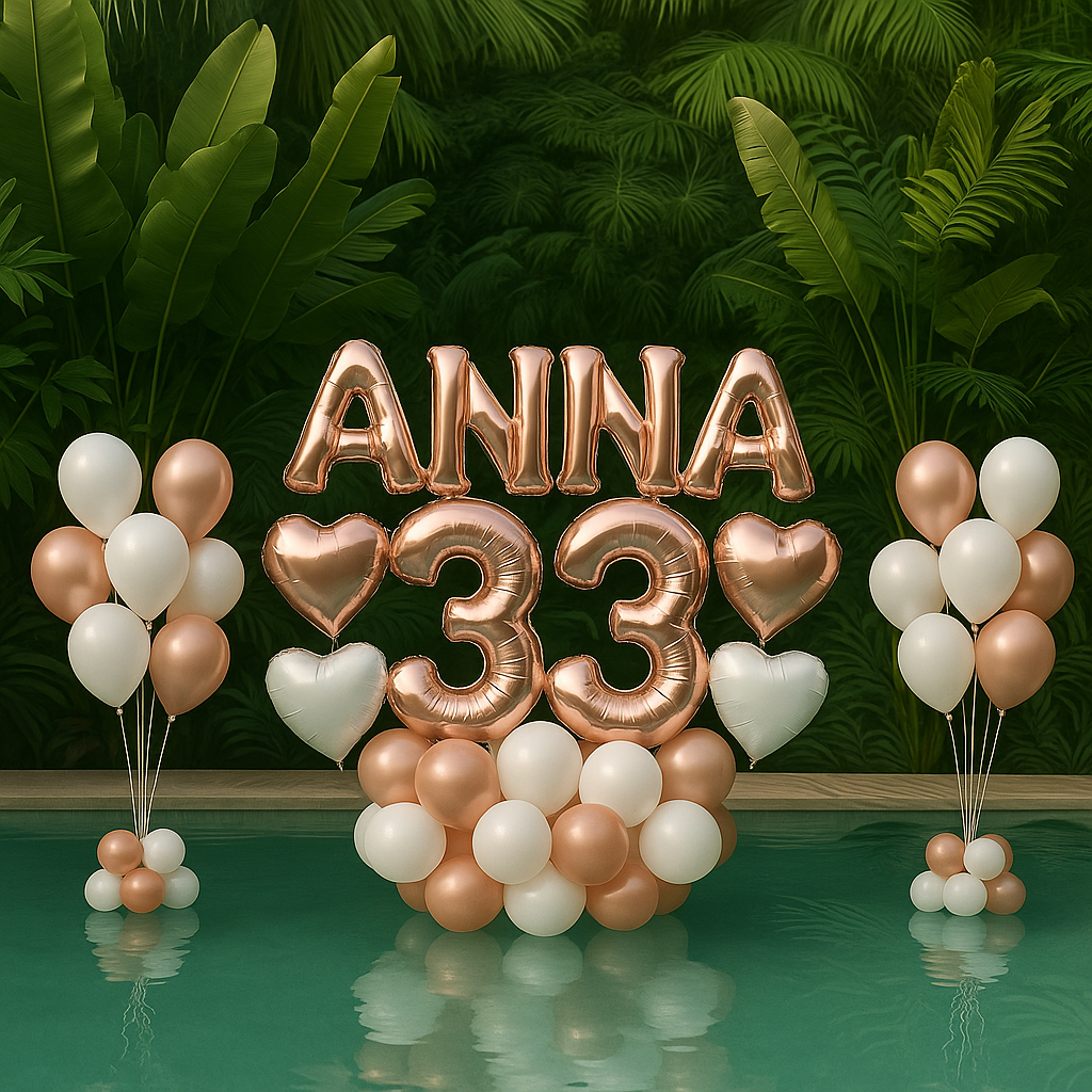 DELUXE BALLOON TOWER & FOUNTAINS [NAME] + [AGE]