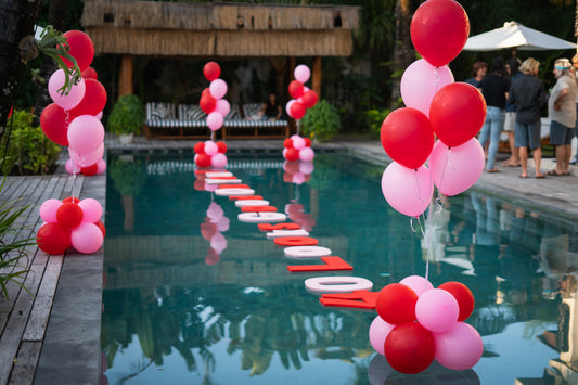 FLOATING POOL DISPLAY [ FLOATING MESSAGE + 6 BALLOON FOUNTAINS]